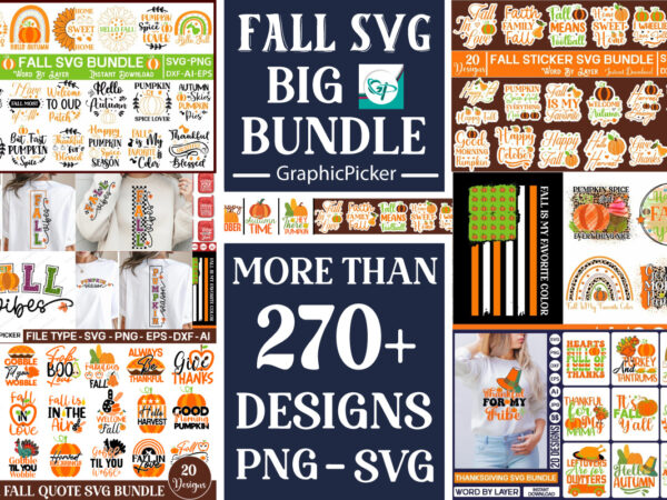 Fall mega bundle, autumn big bundle t shirt graphic design Fall mega bundle, autumn big bundle t shirt graphic design