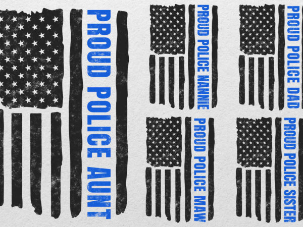 Police svg, back the blue svg, thin blue line svg, police officer svg, police wife svg, distressed flag svg t shirt illustration