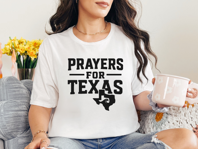 Prayers for Texas | Texas State Graphic Design, Support for Texas, Texas Recovery Shirt