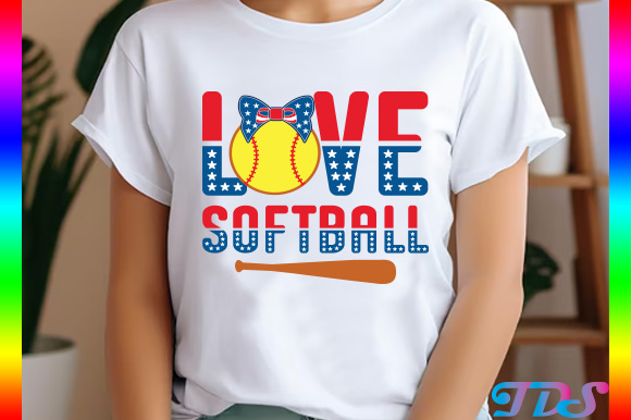 Love softball, 4th of july t-shirt
