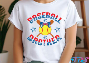 Baseball brother, 4th of july design