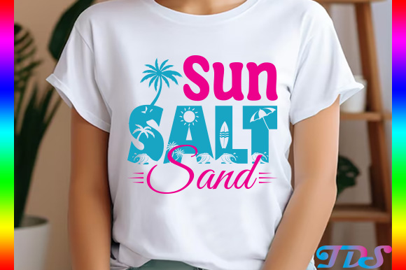 Sun salt sand, retro summer svg file. t shirt template vector Sun salt sand, retro summer svg file. t shirt template vector