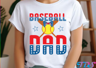 Baseball dad, 4th of july t-shirt design t-shirt