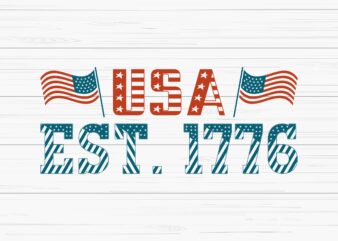 USA Est. 1776 – Vintage Patriotic T-Shirt Design, Classic American Heritage Tee, Independence Day Shirt
