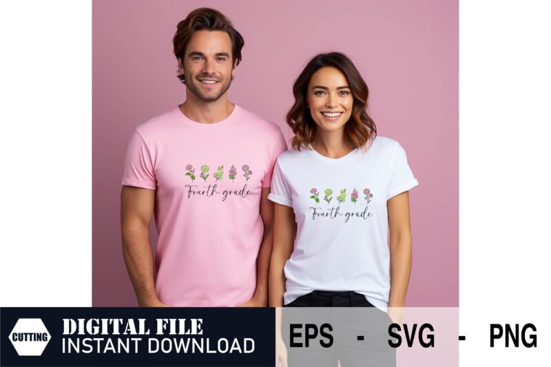 Fourth Grade Vibes – Fun Back to School Design, Gamer Style Fourth Grade Shirt, Fourth Grade Squad – Ready for School Fun Tee