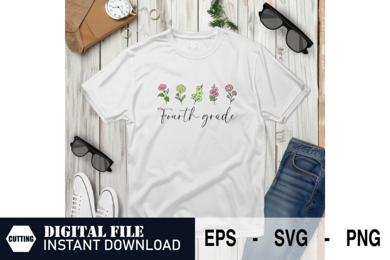 Fourth Grade Vibes – Fun Back to School Design, Gamer Style Fourth Grade Shirt, Fourth Grade Squad – Ready for School Fun Tee