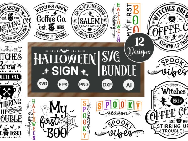 Farmhouse halloween sign svg bundle, halloween svg bundle t shirt graphic design
