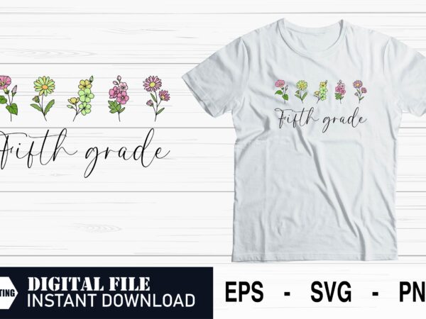 Fifth grade vibes – cool back to school design,