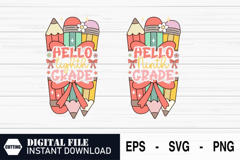 Back to School Transition Bundle, Class of 2029 & 2028 Design, Middle to High School Combo Shirt, Hello 8th and 9th Grade