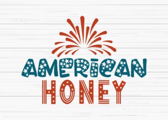 American Honey – Sweet Southern T-Shirt Design, Vintage Country Girl Graphic Tee, Southern Charm Patriotic Shirt