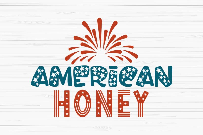 American Honey – Sweet Southern T-Shirt Design, Vintage Country Girl Graphic Tee, Southern Charm Patriotic Shirt