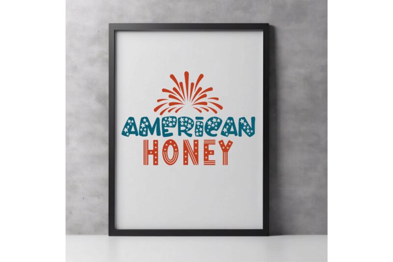 American Honey – Sweet Southern T-Shirt Design, Vintage Country Girl Graphic Tee, Southern Charm Patriotic Shirt