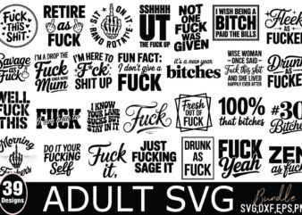 Adult T-shirt Bundle Adult SVG Bundle