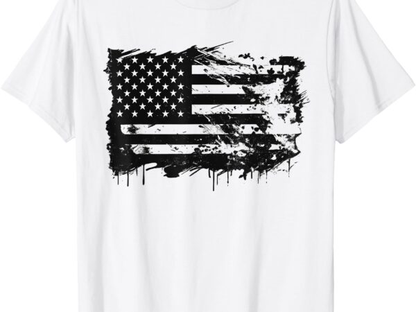 America barbed wire american flag usa flag patriotic vintage t-shirt