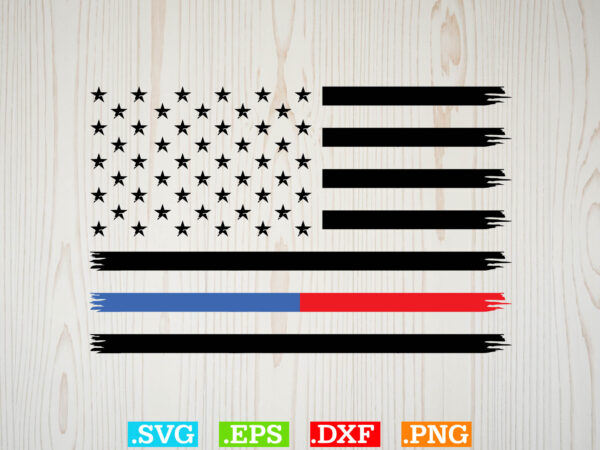 American flag thin blue and red line svg svg, american flag svg, patriotic svg t shirt vector