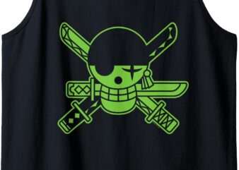 Anime Green Roronoa Zoro Jolly Roger Tank Top