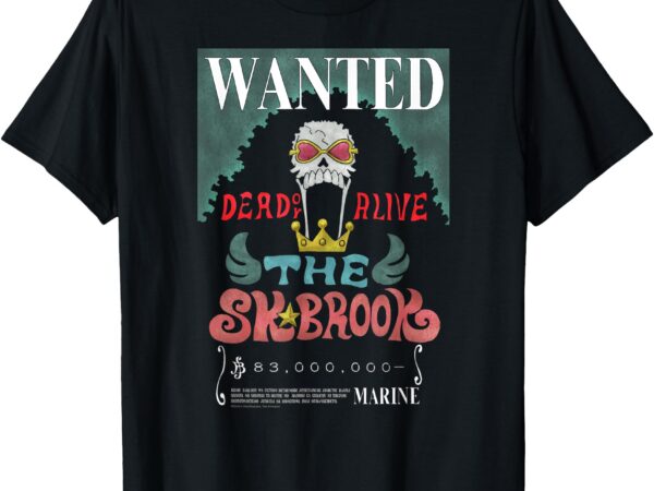 Anime soul king brook wanted poster t-shirt