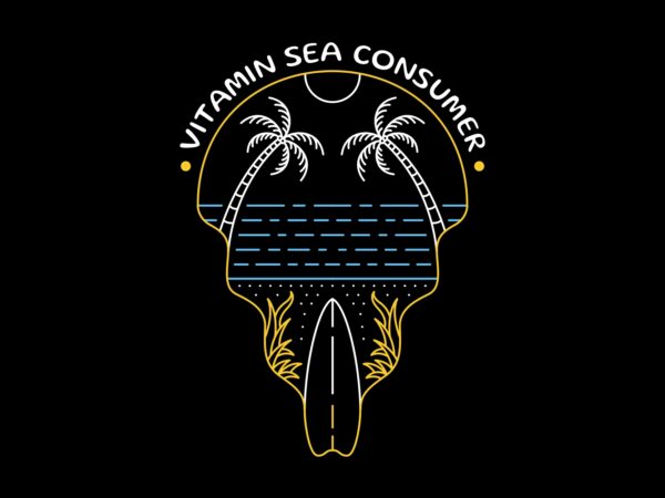 Vitamin sea consumer 3 t shirt vector art
