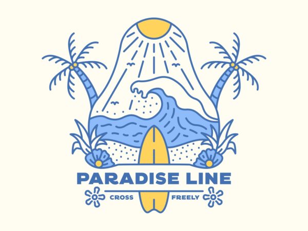 Paradise line 2 t shirt illustration