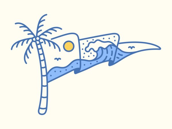 Paradise line 3 t shirt illustration