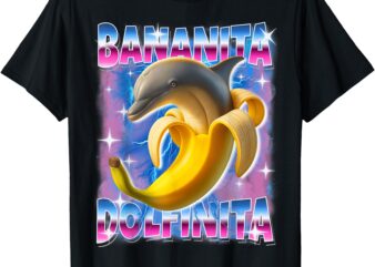 Bananita-Dolfinita Italian-Brainrot AI Generated Animals Kid T-Shirt