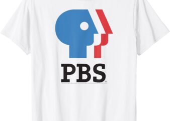 Blue and Red Logo Public Broadcasting Service T-Shirt