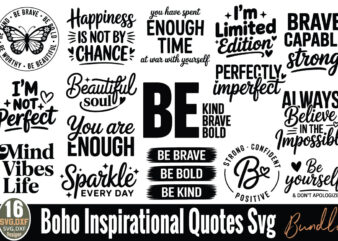 Boho inspirational quotes t-shirt bundle boho inspirational quotes svg bundle