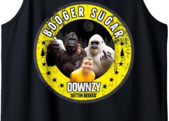 Booger Sugar DOWNZY Gettin Geeked Big-Foot Yeti Sasquatch Tank Top