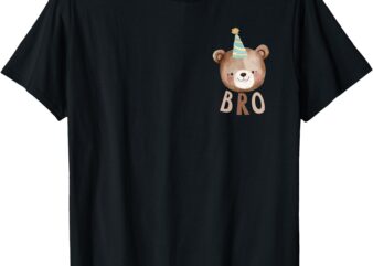 Bro Bear 1st Birthday Beary First Birthday Matching Family T-Shirt
