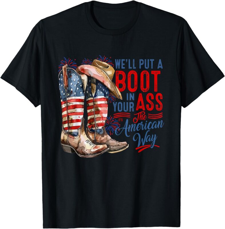 Brought To You Courtesy Of The Red, White & Blue Cowgirls T-Shirt