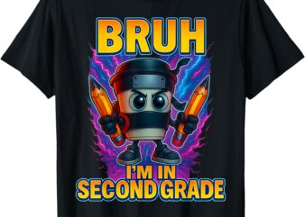 Bruh I’m In Second Grade Italian Brainrot Back To School Boy T-Shirt