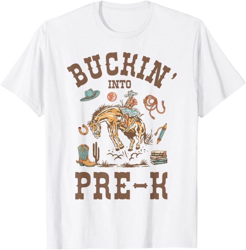 Burkin’ Into Preschool Western Cowboy Pre-K Squad T-Shirt