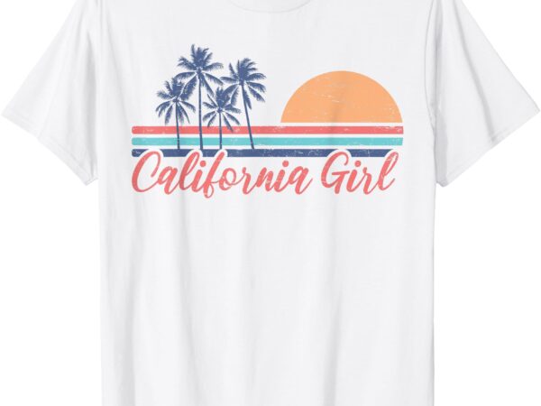 California girl cute cali girl retro beach summer vacation t-shirt