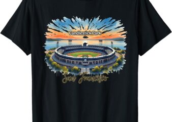 Candlestick Park San Francisco Sunset Baseball Stadium T-Shirt