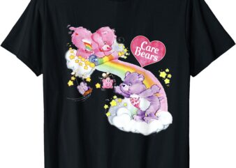 Care Bears Rainbow Star Catching Bears Art T-Shirt