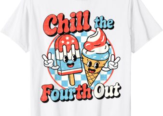 Chill The Fourth Out Popsicle 4th Of July Mens Womens Kids T-Shirt