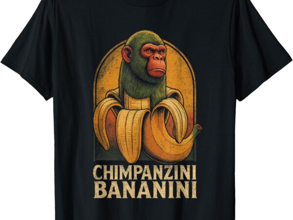 Chimpanzini bananini – funny italian brainrot kids meme t-shirt