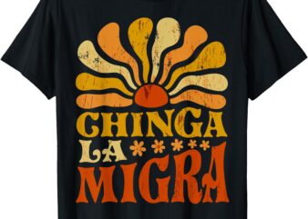 Chinga La Migra Immigration Floral Flowers Snake Graphic Tee T-Shirt