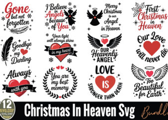 Christmas in heaven t-shirt bundle christmas in heaven svg bundle