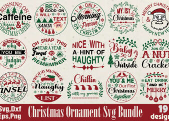Christmas Ornament T-shirt Bundle Christmas Ornament Svg Bundle