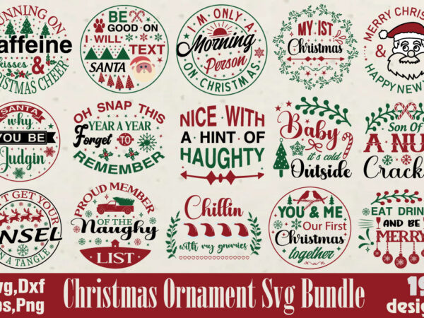 Christmas ornament t-shirt bundle christmas ornament svg bundle