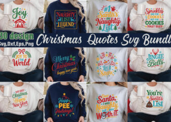 Christmas Quotes T-shirt Bundle Christmas Quotes Svg Bundle