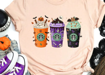 Coffee Halloween Starbucks PNG, Happy Halloween’s Day PNG, Starbucks PNG, Boo PNG Instant Download