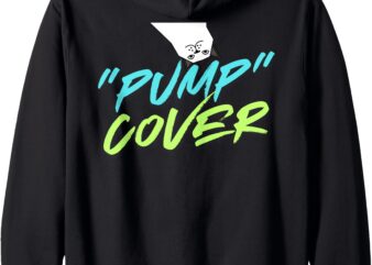 Curious Cat Pump Cover Zip-Up Zip Hoodie