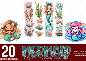 Popular 20 Abstract Mermaid t-shirt design – download instantly