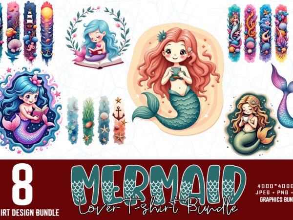 20 trendy retro mermaid t-shirt design – download instantly 20 trendy retro mermaid t-shirt design – download instantly