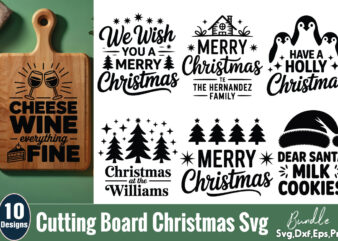 Cutting-board-christmas t-shirt bundle cutting-board-christmas svg bundle