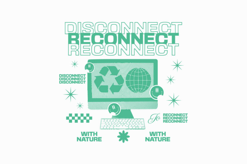 Digital Nomad Eco-Friendly T-shirt Designs Bundle
