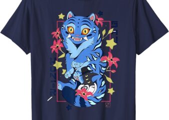 Derpy Tiger And Bird Japanese Art T-Shirt