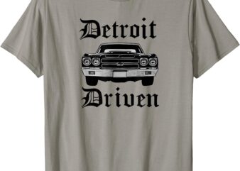 Detroit Driven – Classic Muscle Car Pride T-Shirt